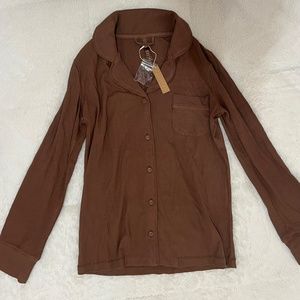 skims ribbed pajama top